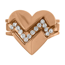 Load image into Gallery viewer, Heart Throb Gold  Ring