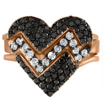 Load image into Gallery viewer, Heart Throb Diamond Pave Ring