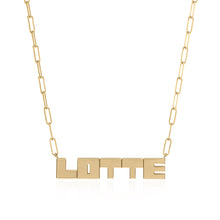 Load image into Gallery viewer, Gold LetterBlock© Nameplate