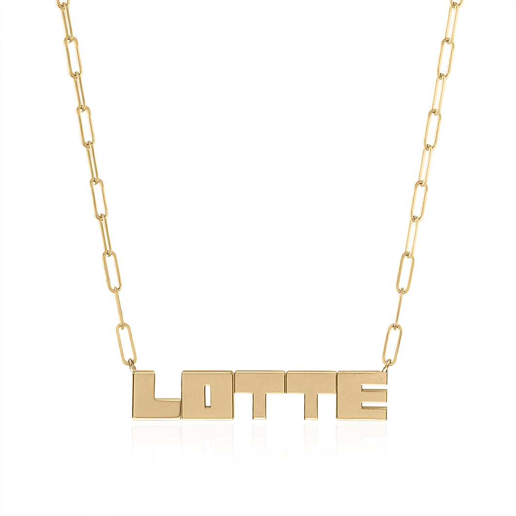 Gold LetterBlock© Nameplate