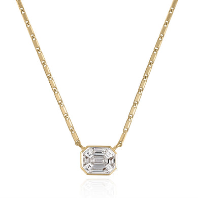 Emerald Cut Facet Necklace