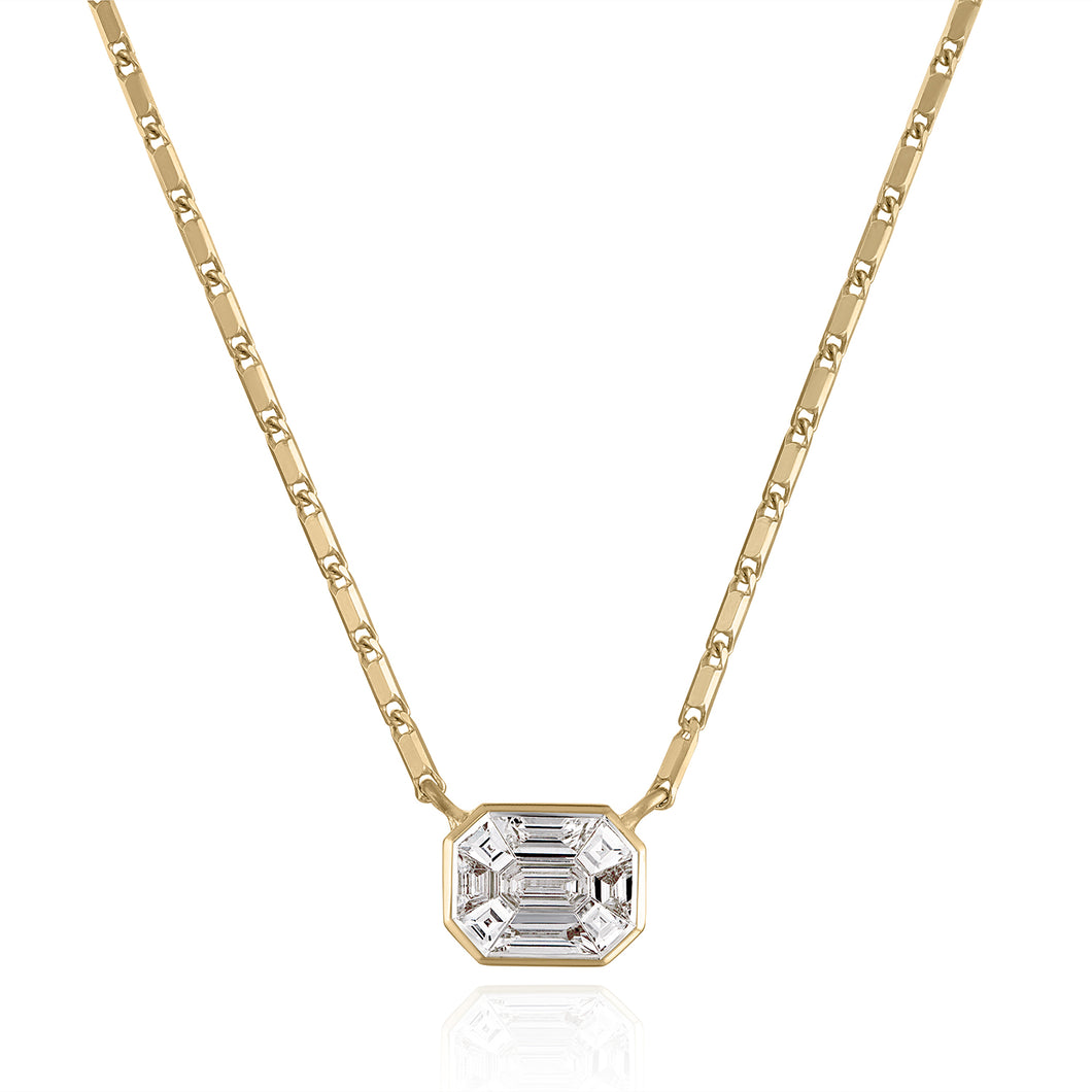 Emerald Cut Facet Necklace
