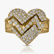 Load image into Gallery viewer, Heart Throb Diamond Pave Ring