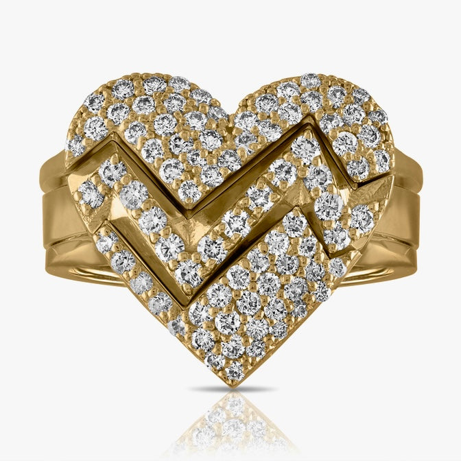 Heart Throb Diamond Pave Ring