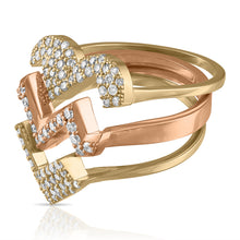 Load image into Gallery viewer, Heart Throb Diamond Pave Ring