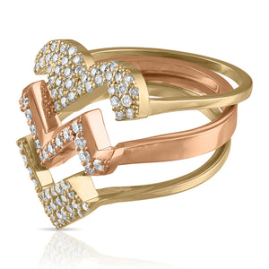 Heart Throb Diamond Pave Ring