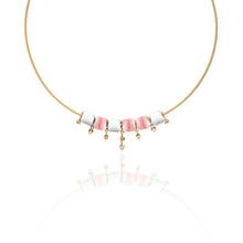 Load image into Gallery viewer, Corda Chain with Gemstone Cubes &amp; Diamond Droplets