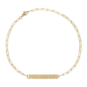 Petite Gold LetterBlock© Nameplate Bracelet