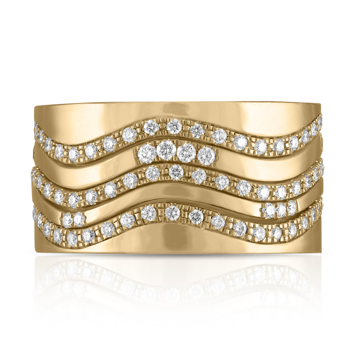 Ripple Effect Ring - Set of five bands – kwit jewelry
