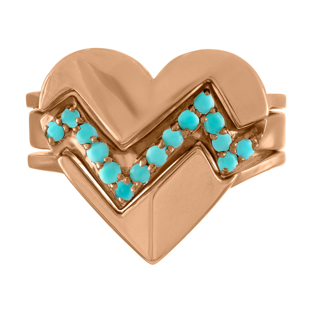 Heart Throb Gold  Ring