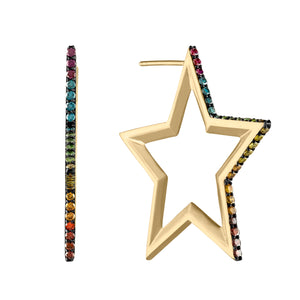 Star Hoop Earrings