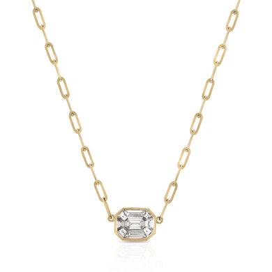 Emerald Cut Link Necklace