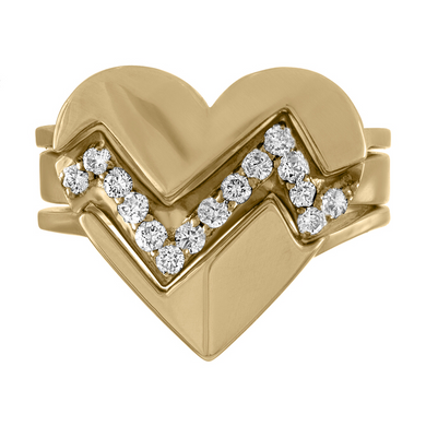 Heart Throb Gold  Ring