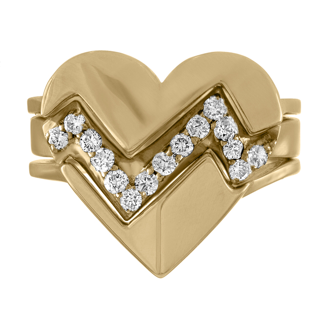 Heart Throb Gold Ring