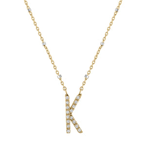 Diamond Initial Necklace