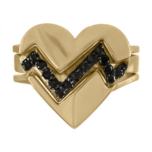 Load image into Gallery viewer, Heart Throb Gold Ring