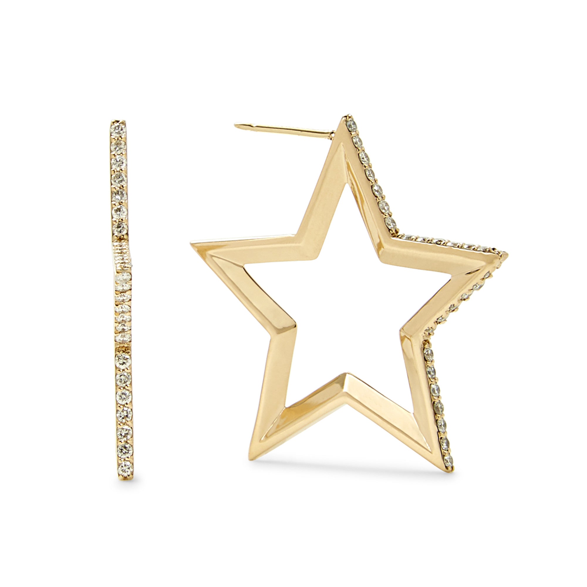 ピアス Monday Edition _ Shiny Ring Hoop Earrings Amazon.com: SANDRA REDD 14K Gold Hoop Earrings for Women