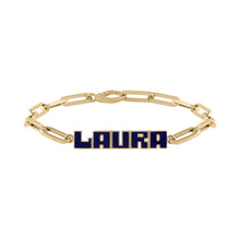 Load image into Gallery viewer, Enamel LetterBlock© Nameplate Bracelet